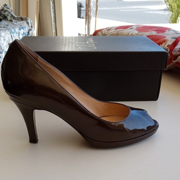 Cole Haan Mahogany Patent Heels - Picture 4 of 8